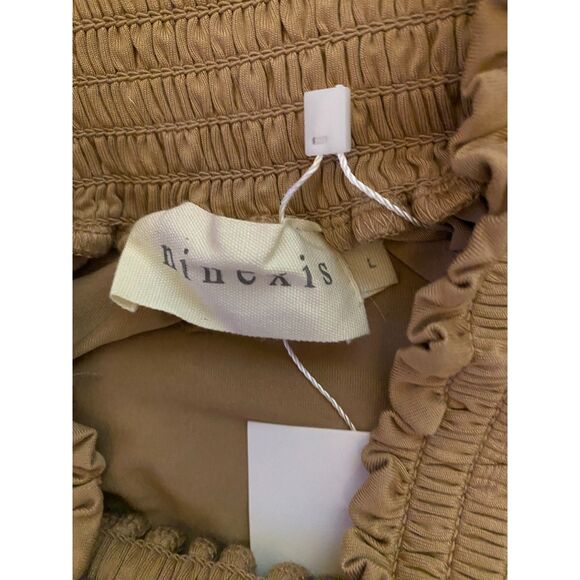 NWT ninexis Smocked Waist Maxi Skirt Women Size L - Picture 3 of 6